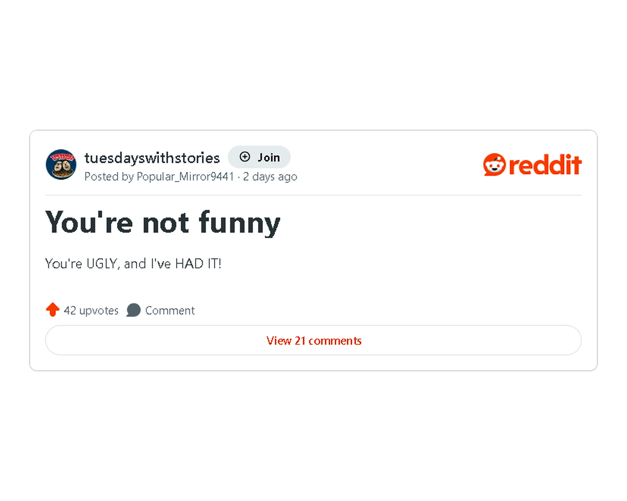 Third Best Reddit Post