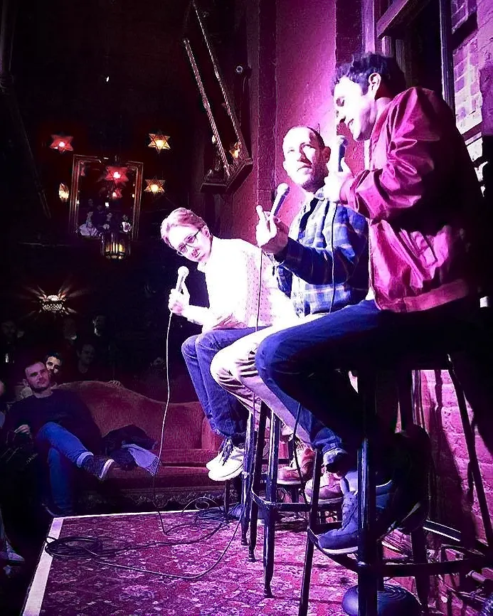 Comedians Mark Normand and Joe List of Tuesdays with Stories performing with comedian Ari Shaffir. Find Mark Normand Tour Dates and Joe List Tour Dates at www.tuesdayspod.com/find-a-show