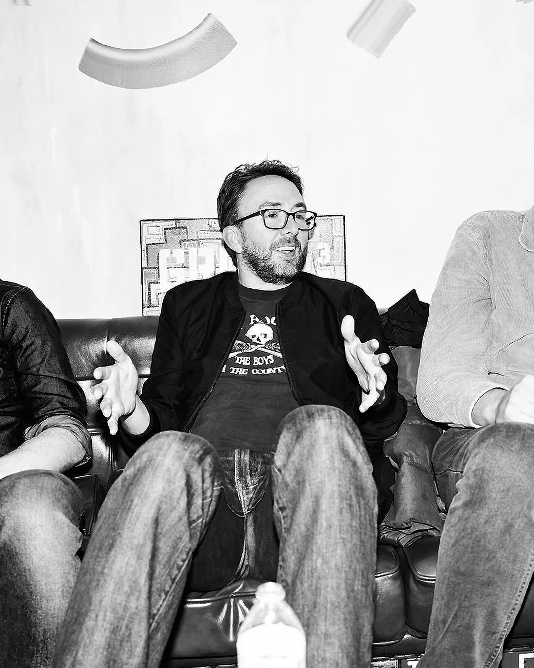 Comedian Joe List of Tuesdays with Stories in black and white. Find more about Joe List at www.tuesdayspod.com/joe-list