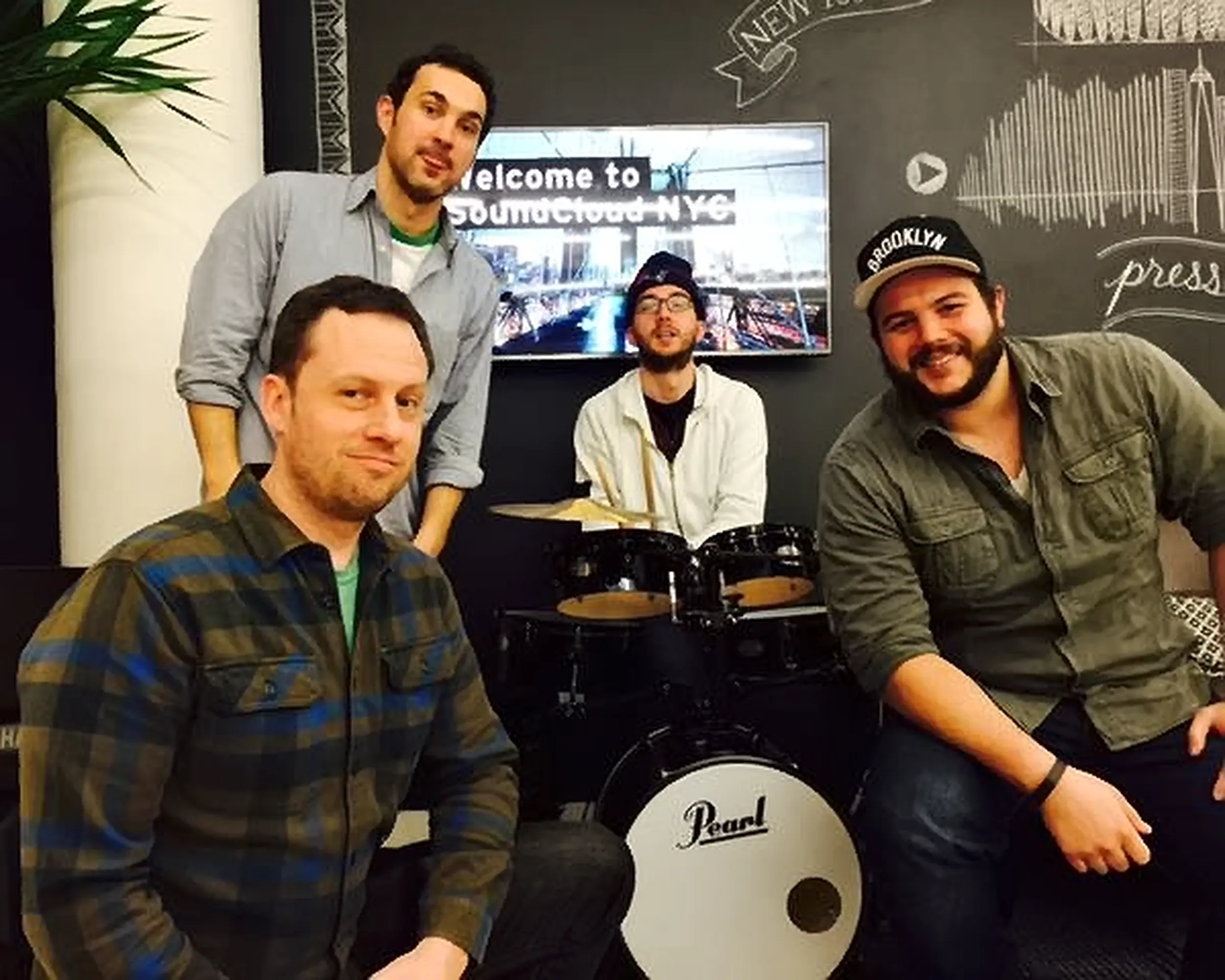 Comedian Joe List playing drums, with comedian Mark Normand, hosts of Tuesdays with Stories, at SoundCloud NYC Headquarters. Find Mark Normand Tour Dates and Joe List Tour Dates at www.tuesdayspod.com/find-a-show
