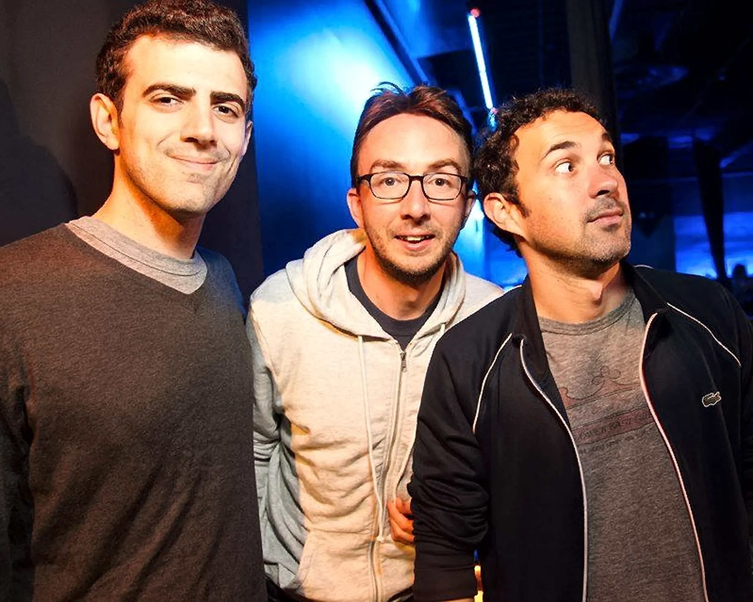 Comedians Mark Normand and Joe List of Tuesdays with Stories with comedian Sam Morril (We Might Be Drunk). Find Mark Normand Tour Dates and Joe List Tour Dates at www.tuesdayspod.com/find-a-show