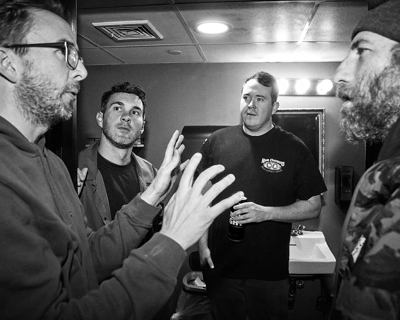 Comedians Shane Gillis and Ari Shaffir with comedians Mark Normand and Joe List of Tuesdays with Stories. Find more Tuesdays with Stories photos at www.tuesdayspod.com/photos