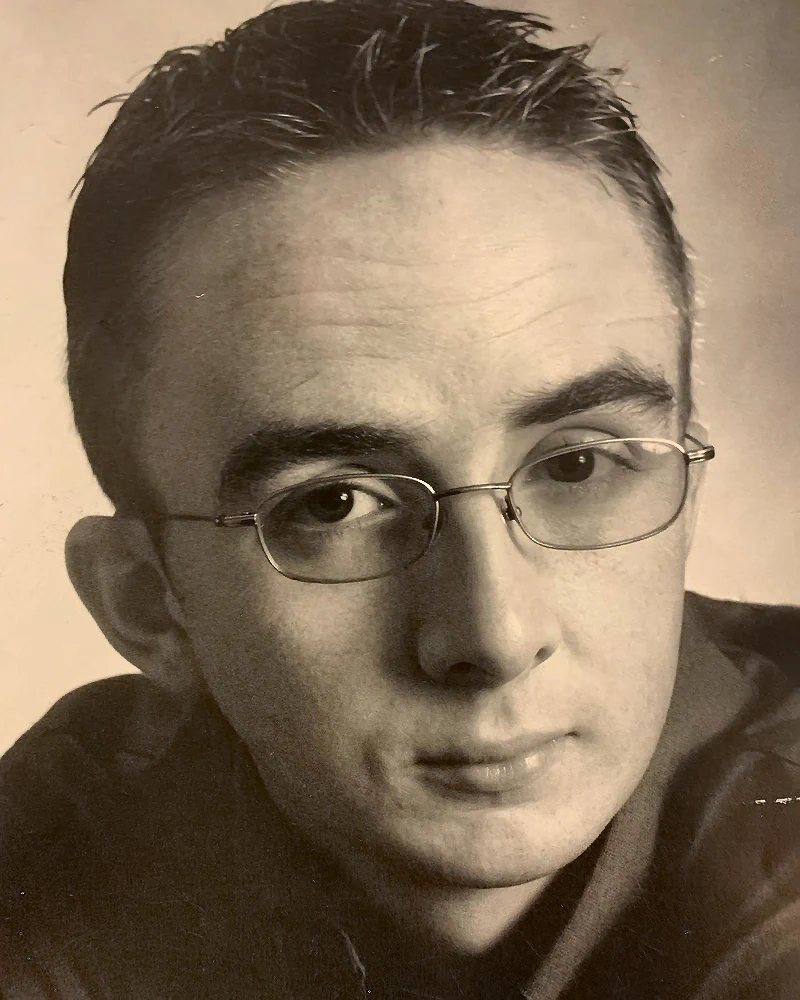 Throwback portrait of young comedian Joe List of Tuesdays with Stories. Find more about at www.tuesdayspod.com/joe-list